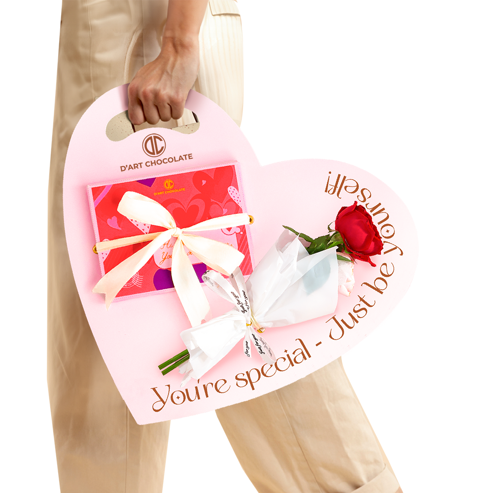 Túi Quai Xách Socola Và Hoa D'art Chocolate - Quà Tặng 20.10 - CHỈ GIAO TPHCM