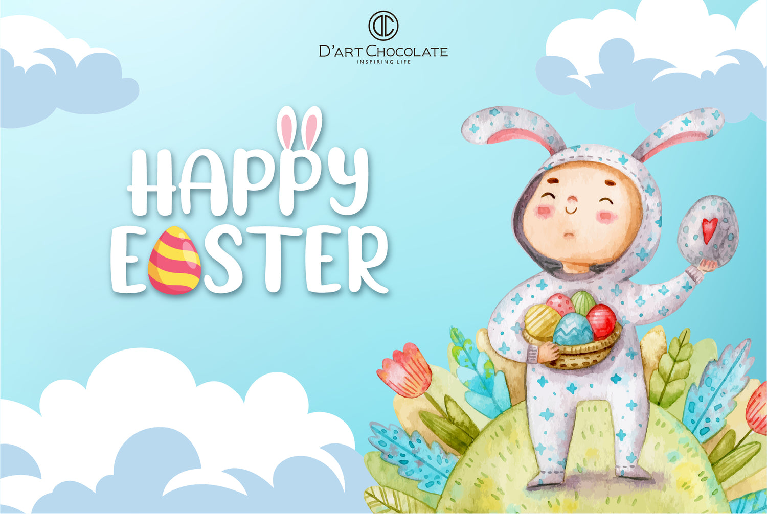 Ngày Lễ Phục Sinh ( EASTER DAY) D'Art gửi Hoàng Tử Bé mang trứng cho bạn.