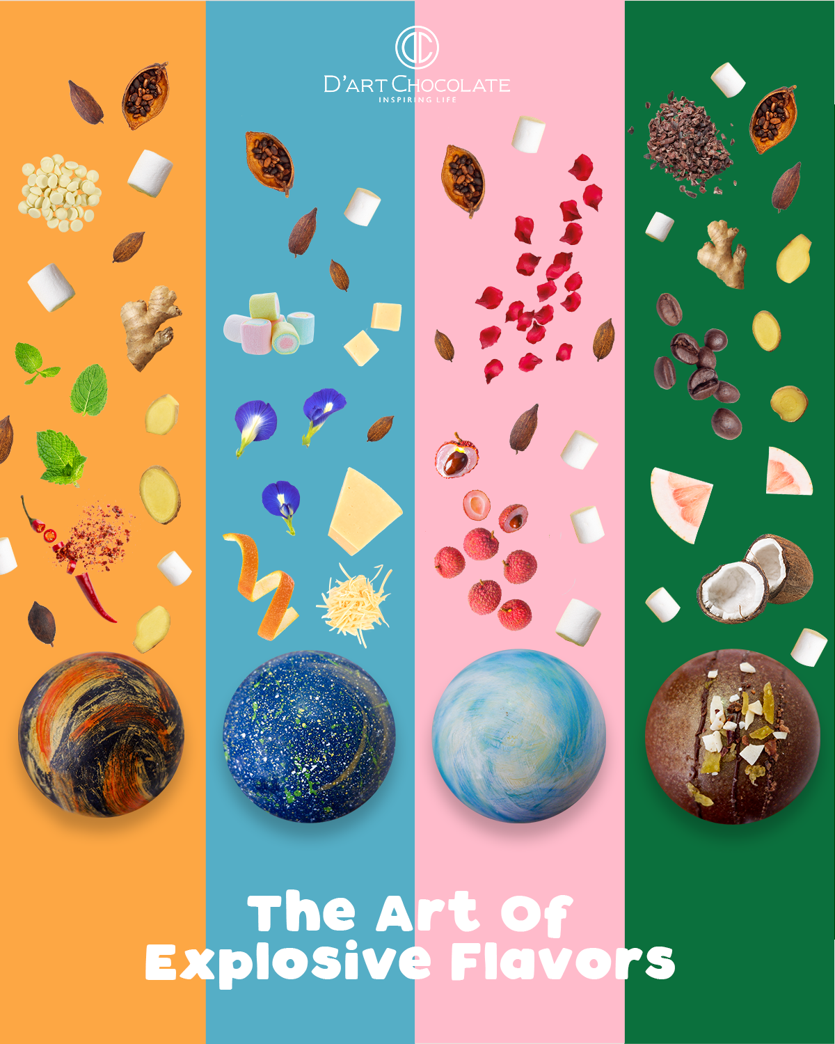 Cùng khám phá Chocolate Bomb từ sự sáng tạo độc đáo mà D'Art Chocolate mang lại