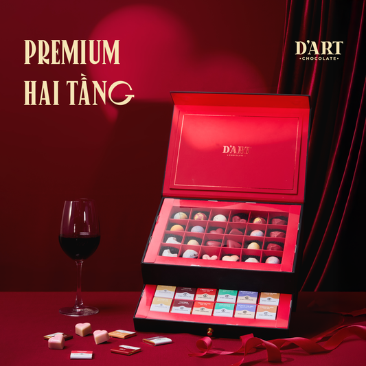 Hộp premium 2 tầng - Quà Valentine Cao Cấp