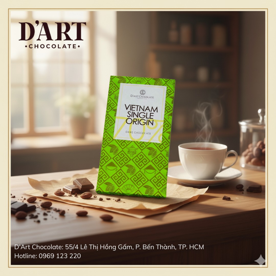Thanh Socola Việt Nam Single Origin 70% - Dark Chocolate